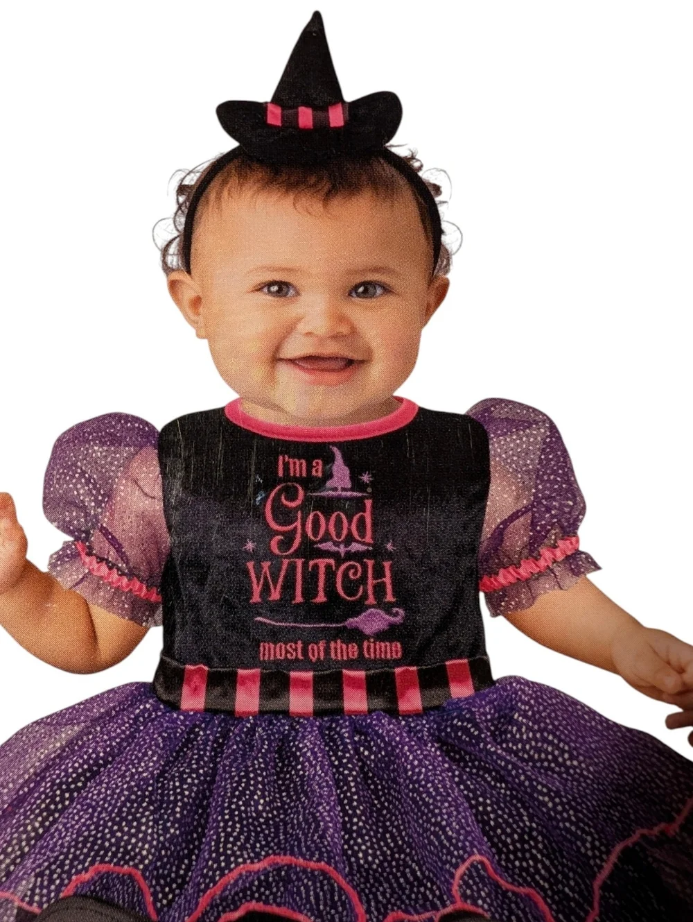 Way To Celebrate Infants Good Witch Costume Dress And Headband Size 6-12 Months